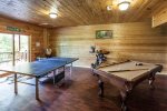 Game room with Pool Table & Table Tennis